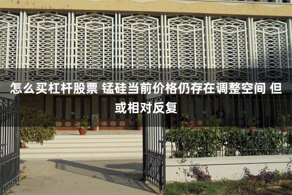 怎么买杠杆股票 锰硅当前价格仍存在调整空间 但或相对反复